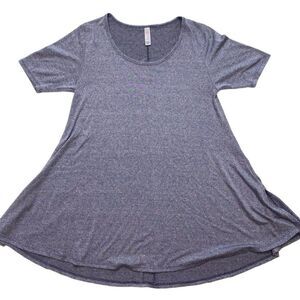 LuLaRoe‎ Heathered Blue Perfect T Swing Top sz XXS